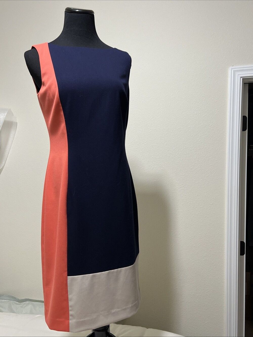 Lauren Ralph Lauren Color Block Shift Dress Womens 6 Multicolor Sleeveless